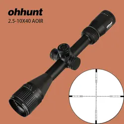 Ohhunt 2,5-10x40 AOIR охотничья оптика прицелы RGB половина Mil точечная подсветка сетка с Windage Elevation Lock сброс винтовки области