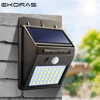 

Solar LED Street Light For Home Garden Fence PIR Motion Sensor Detection Wall Lamps Solar Powered Waterproof Wall Light