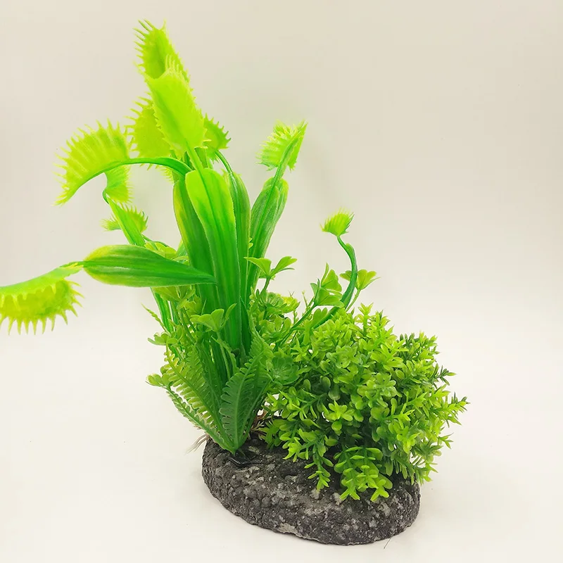 

Plastic High and Low Green Tree Fish Tank Decoration Artificial Aquarium Plants Ornament Plants Decor