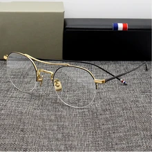 Tom круглые очки, сплав, легкие очки, оптические очки по рецепту, оправа для мужчин, очки для женщин TB oculos de grau 903