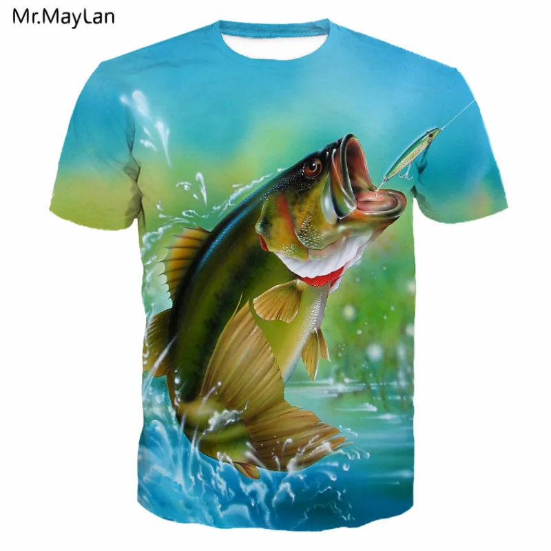 

Cool Design Animal Fish 3D Print T-shirt Men/Women Hipster Casual O neck Tshirt 2018 Brand Summer T shirts Tees ropa chico 5XL