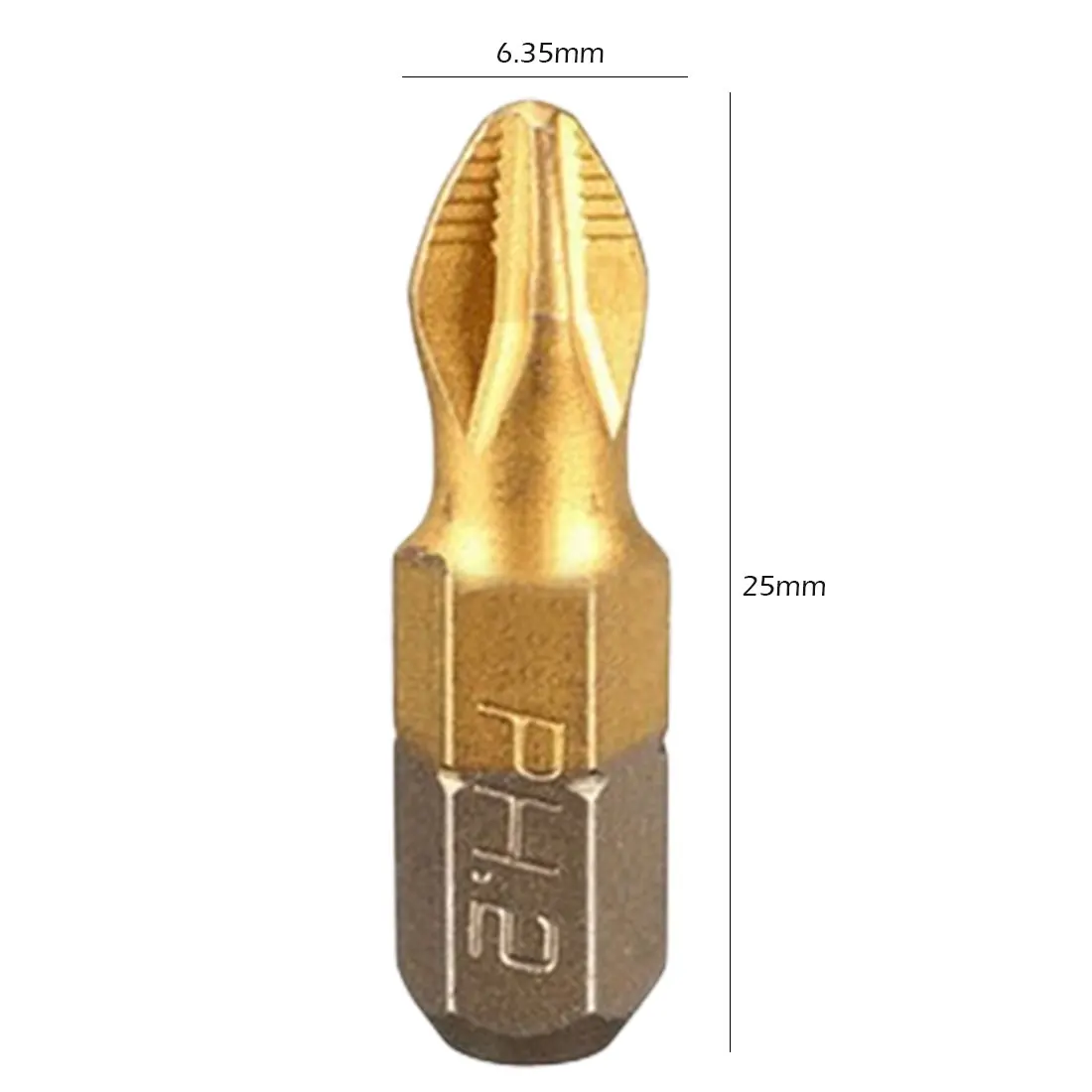 Титан покрытием 1/" Шестигранным хвостовиком сверло 10 шт. PH2 насадки для отвертки Нескользящие 25 мм для Мощность инструменты