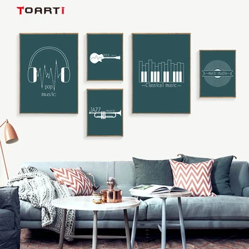 

Music Studio Related Creative Wall Art Picture Minimalist Line Drawing Blue Paper Posters&Prints Home Decor Living Room Painting