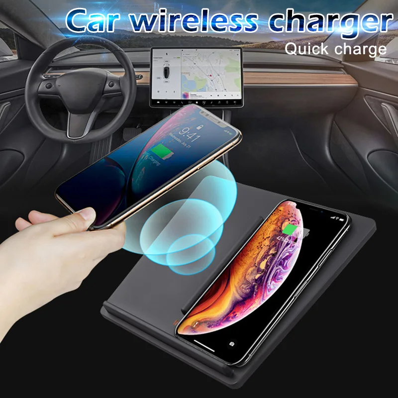 

Car Wireless Charger 10W Quick Charging Pad for Mobile Phone Auto Accessories DXY88