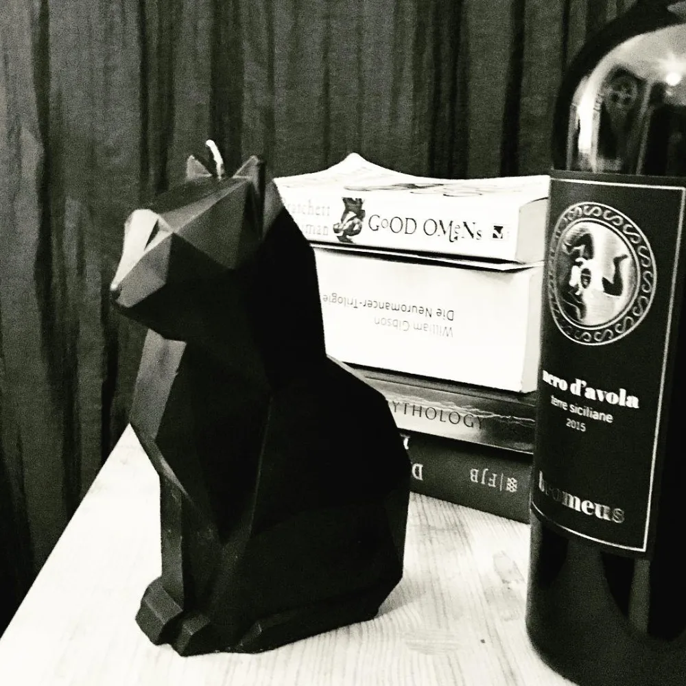 Cute Cat Candle Handmade Craft Candle Pet candle with skeleton Scary