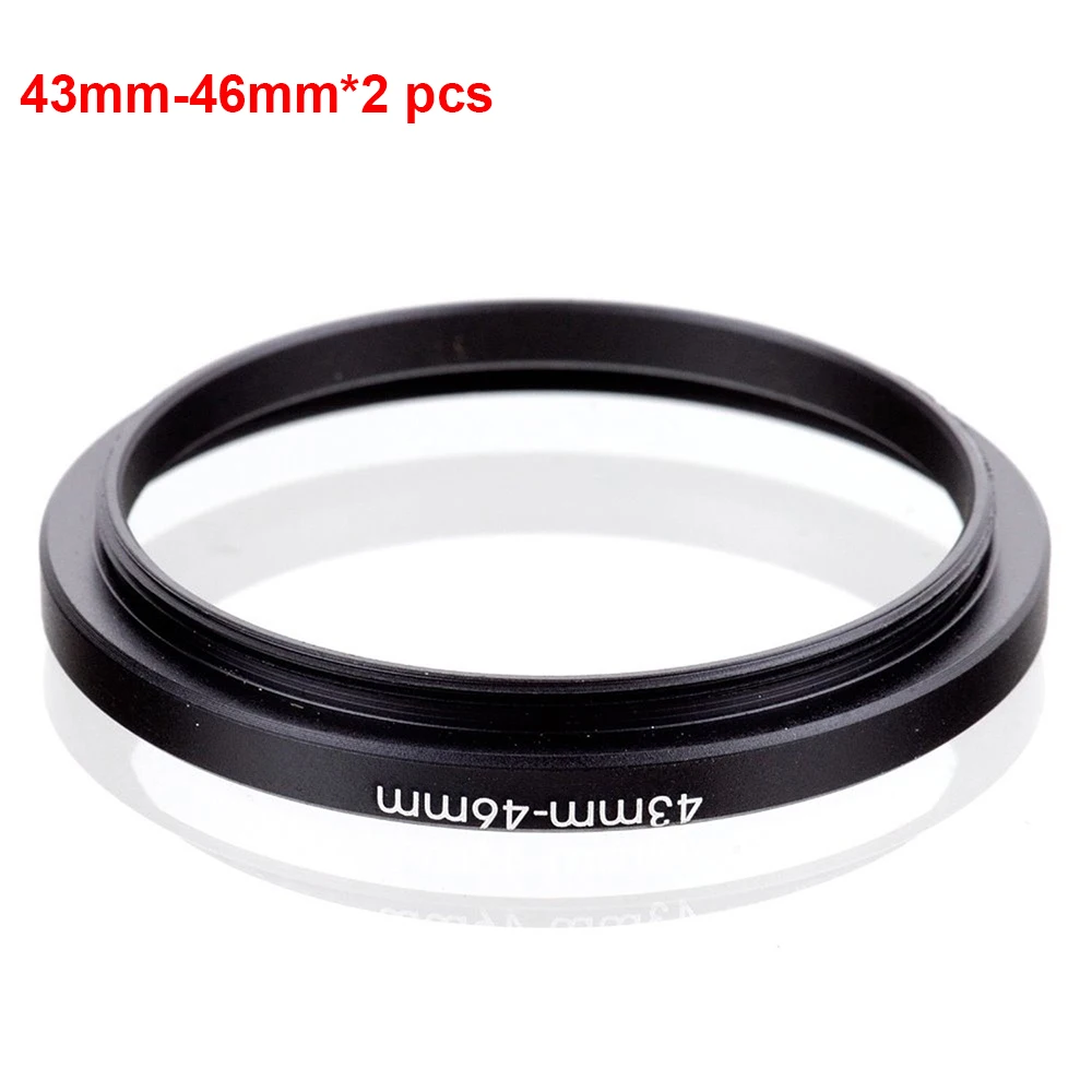 

JUST NOW High-quality 2PCS 43-46MM Step-Up Ring Filter Adapter (43MM Lens to 46MM Accessory) (2 PCS Ring Filter Adapter)