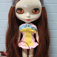 Цена Обнаженная кукла Blyth красные волосы Модная Кукла фабрика кукла подходит для DIY Изменить игрушка BJD для девочек