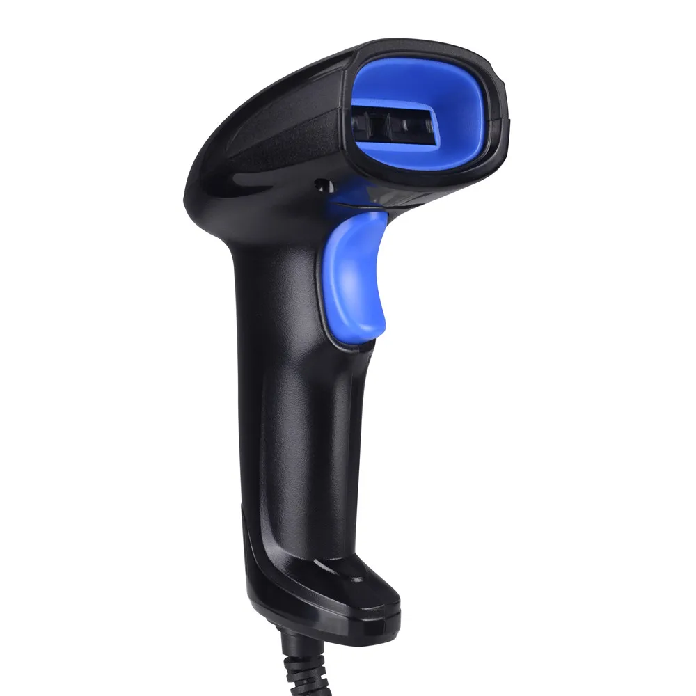 Дешево 2019 Горячая продажа 1 шт. новый ручной Проводной CCD сканер штрих кода POS сканер штрих кода красный светильник считыватель с font b USB b font кабелем бесплатн...