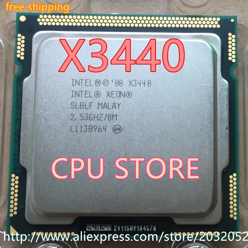 Intel Xeon X3440 x3440 cpu, 2.53GHz LGA1156 8MB Quad-Core I5 650 i5 750 i5-760 (working 100% Free Shipping)in stock