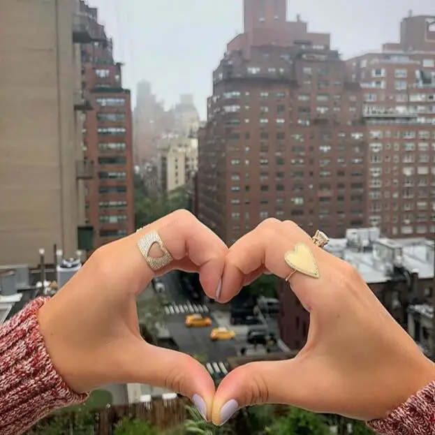 

Boho Vintage Punk Antique Big Heart Ring Midi Finger Rings for Women Bohemian Knuckle Ring Set Love Jewelry Anillos