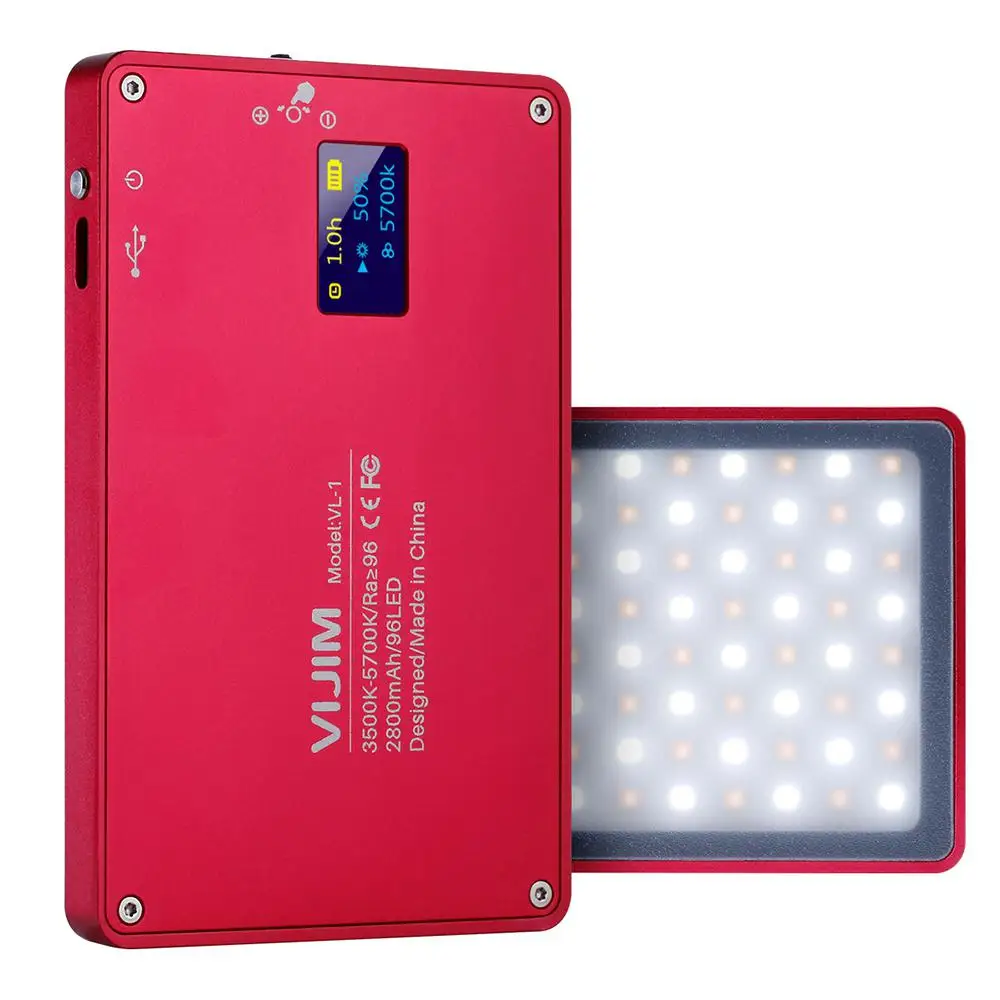 VIJIM VL-1 96 бусин светодиодный осветительный прибор для сьемок 3500 k-5700 k с высоким цветопередающим индексом для iPhone 8 X DSLR r20