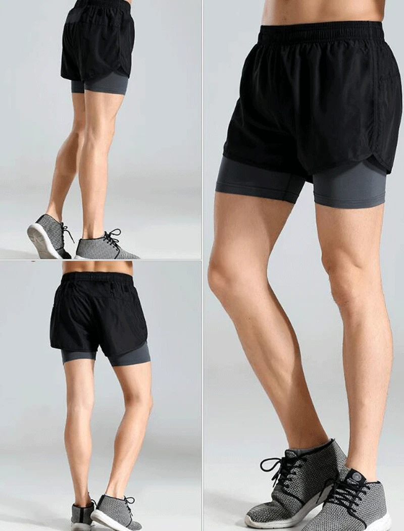 Быстросохнущие мужские спортивные шорты для бега для активных тренировок шорты для бега с более длинным вкладышем 4 цвета дышащий материал