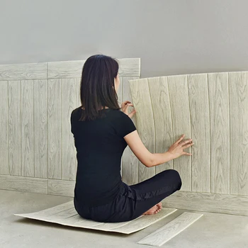

Diy Self Adhesive 3d Wallpaper Water Proof Woodgrain 3d Wall Sticker Tv Background Mural Bedroom Decorative Stickers