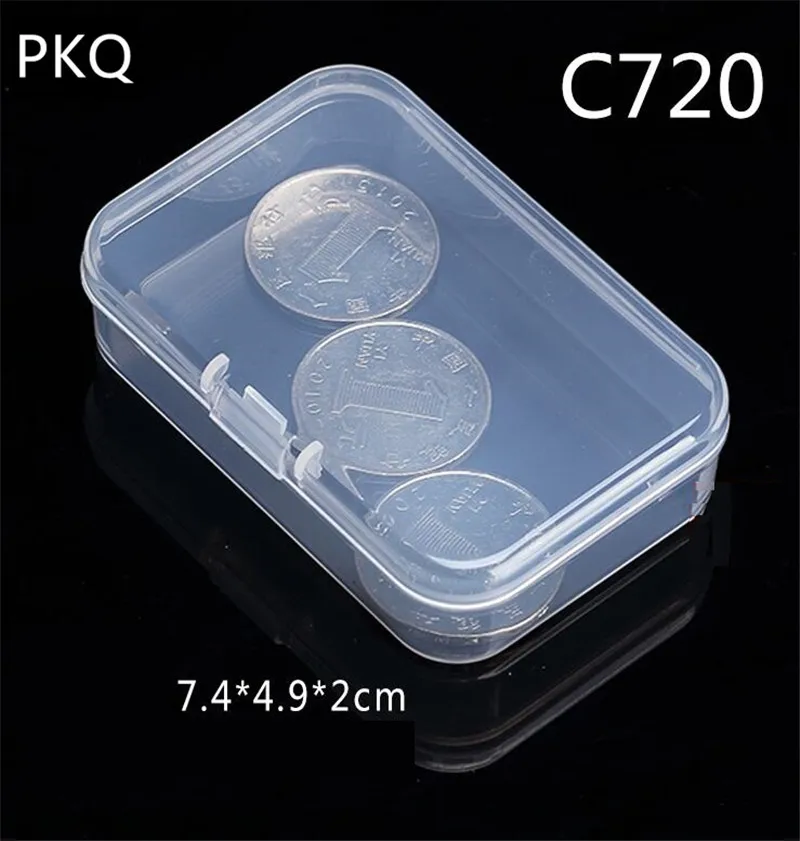

Mini Durable Plastic Clear Transparent With Lid Collection Jewelry Necklace Storage Container Case Box Holder Craft Organizer