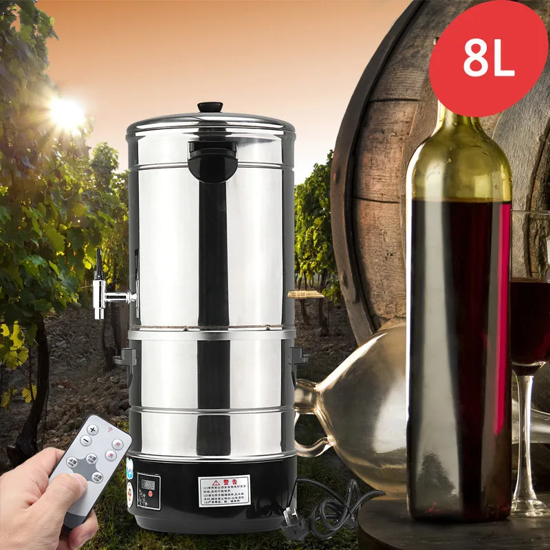 

8L Durable DIY Home Distiller Moonshine Alcohol Stainless Water Wine Essential Oil Brewing Kit Winemaking Machine 220V