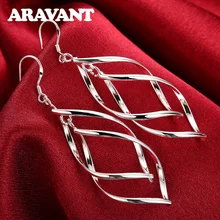 2020 nouveauté 925 argent bijoux femmes haute qualité longues boucles d'oreilles pendaison goutte boucle d'oreille bijoux
