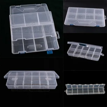 

1pcs Multi Option Adjustable Plastic Transparent Storage/Box Jewelry Ring Earrings Boxes Cases Beads Rings Jewelry Displays