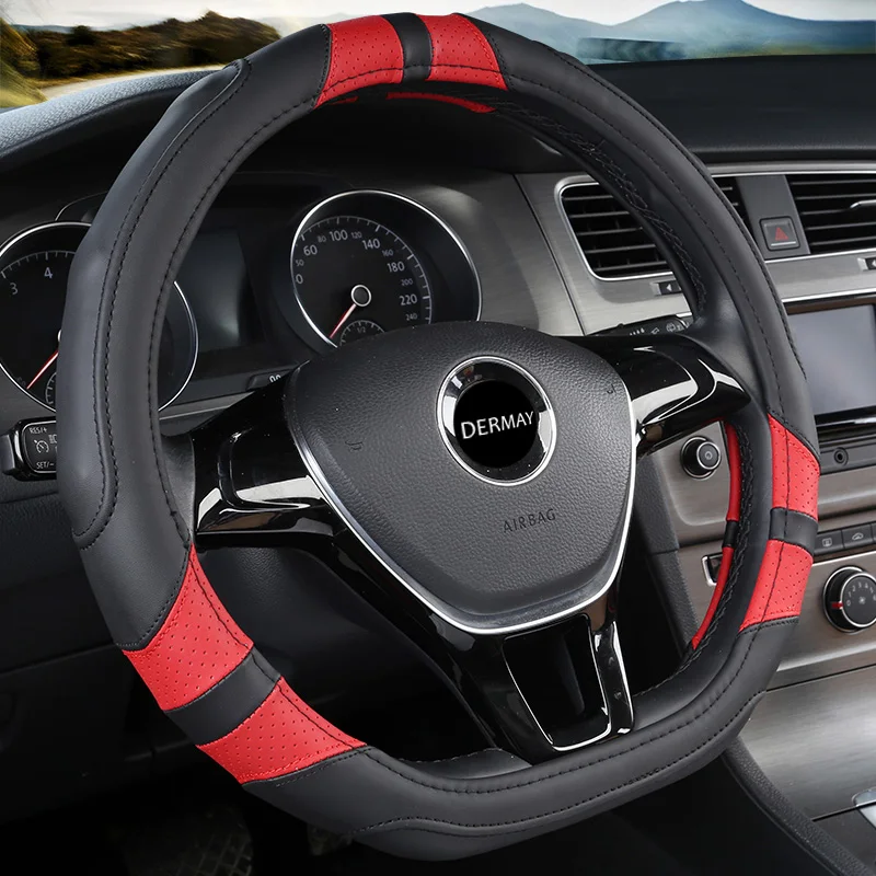 DERMAY D-образная основа для VW Golf 7 MK7 VII мягкие кожаные Нескользящие аксессуары Volkswagen