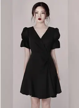 

2019 Mini Dress Sexy Celebrity Short Temperament Women Elegant V Neck Fashion Night Club Bandage Body con Party Dress Wholesale