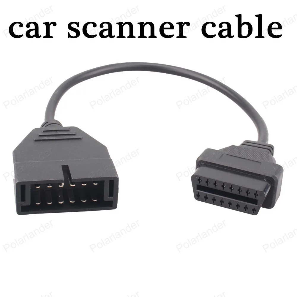 Best OBD OBD2 12 Pin to 16Pin Connector Car Diagnostic Tool scanner Professional tool for G M Vehicles adapter cables
