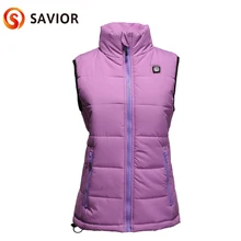 Спаситель, женский жилет с подогревом, одежда с подогревом, 3 уровня контроля, рабочая, для улицы, сохраняет тепло, зимняя, для спорта на открытом воздухе, фиолетовый
