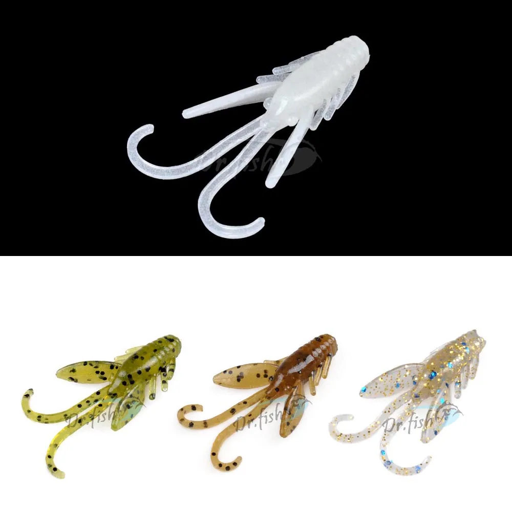 

12X 1.5" Craw Baby Crawfish Nymph Soft Plastic Lure Crappie Perch Fishing