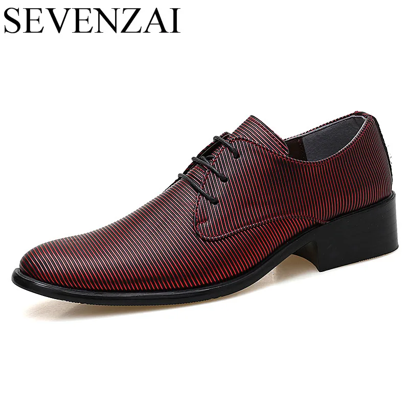 

striped men shoes fashion designer luxury brand wedding evening male footwear mixcolors dress unique brogue oxford shoes for men