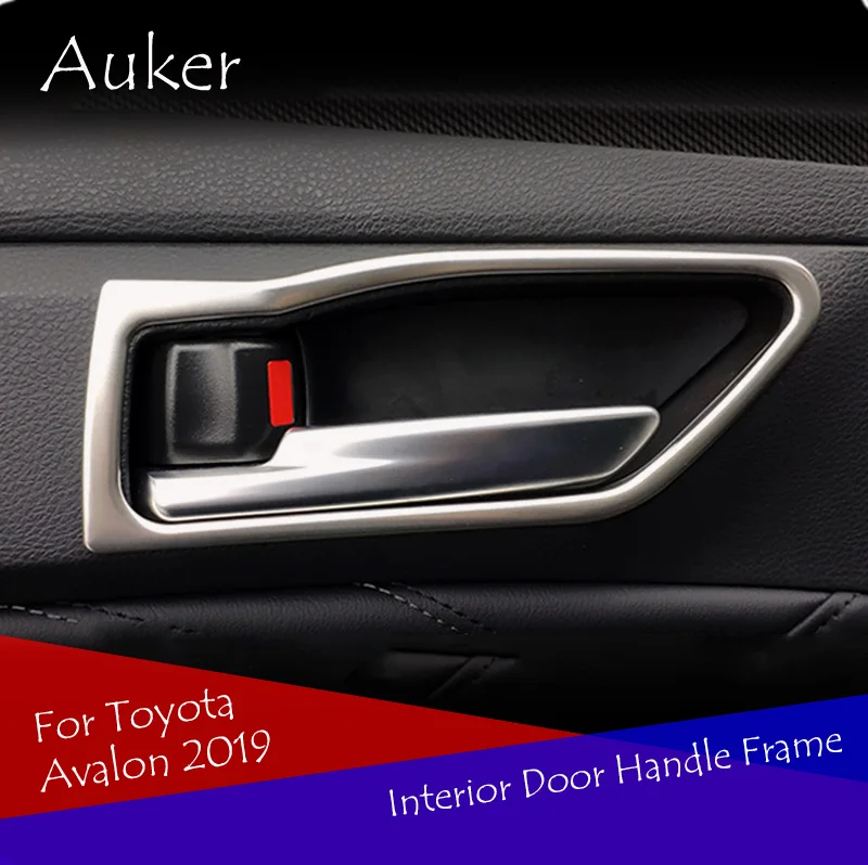 

Car Interior Door Handle Handrail Frame Cover Trim Bezel Stickers Decoration 4Pcs/Set For Toyota Avalon 2019