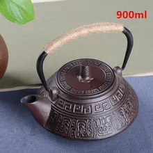 Горячая чугунный чайник Набор японский чайник Tetsubin Чайник Посуда для напитков инструменты кунг-фу ситечко из нержавеющей стали чайник 900 мл