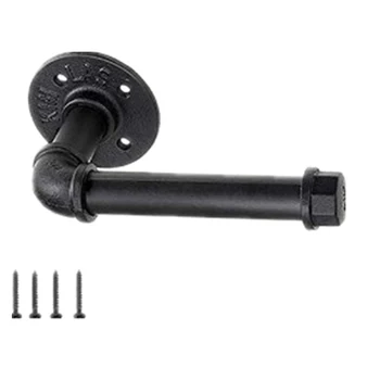 

1pcs Pipe Shelf Brackets Iron Pipe Shelf Wall Mounted Floating Shelf Support Tissue Holder For Home Kitchen Cabinet Bathroom