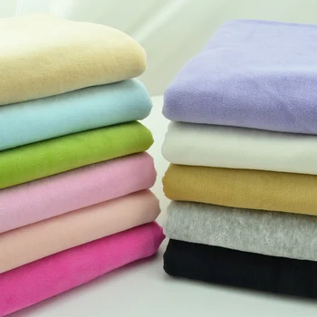 

50*150cm Stretchy Soft Cotton Velvet Knitted Fabric by half meter for DIY baby clothing casual jakets making tissue