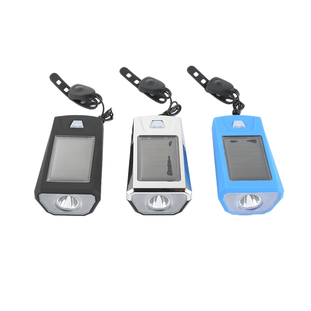 

Cycling Bell + Solar Charging Light Bike Fietsbel Klinkt Veiligheid Waterdichte Fietsen Alarm Hoorns Bicycle Equipment Speaker