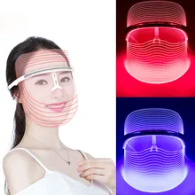Hot sale 3 Colors LED Facial Neck Mask Micro-current LED Photon Mask Remove Wrinkle Acne Skin Rejuvenation Face Beauty Machine