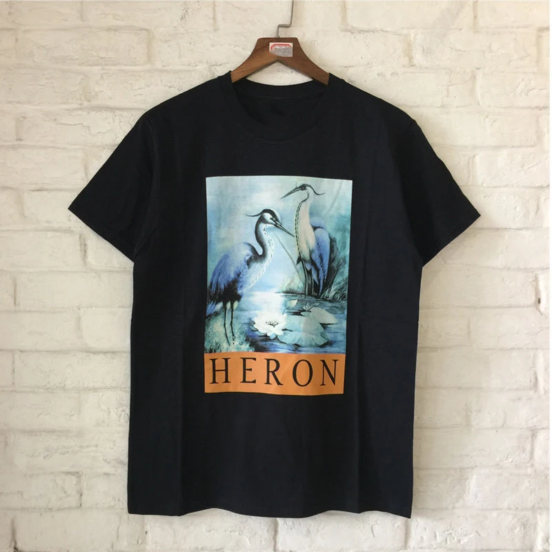 Heron Preston T shirt Streetwear Skateboar London Moscow Heron Preston Top Tees Fashion Red