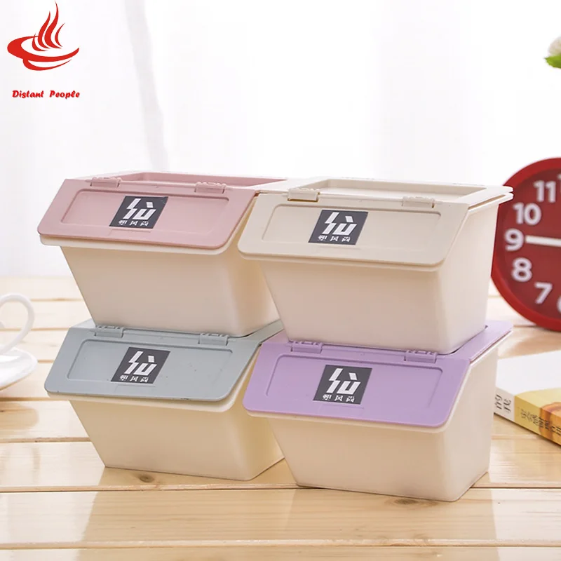 

Multifunctional Plastic Desktop storage box 4 Colors Office Stationery Organizer box Desktop Sundries Makeup Storage Container