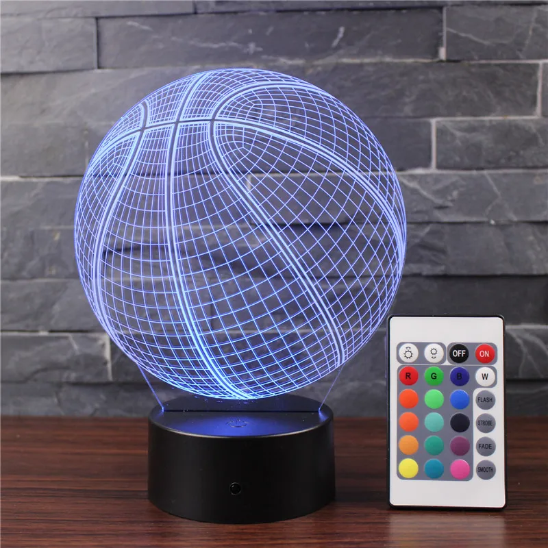 

Led Basketball Night Light Touch Remote Control Colorful Night Light Work Table Lamp For Bedroom Birthday Gift Decoration Lights