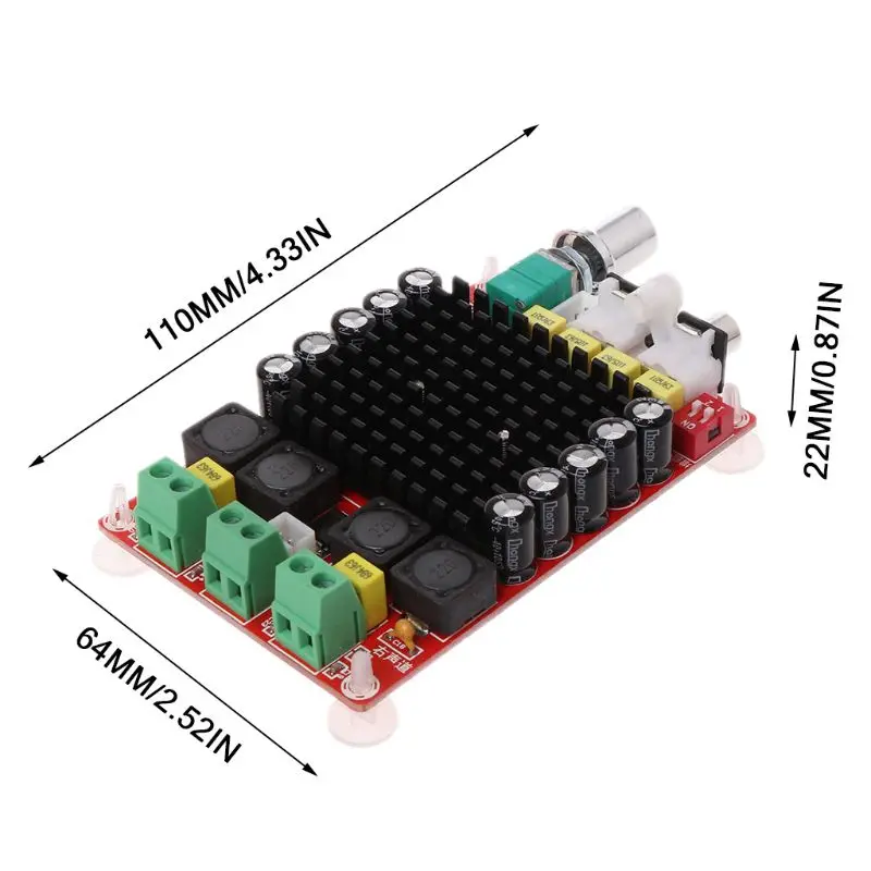 

2x100W TPA7498 High Power Dual Audio Stereo Digital Amplifier Board for Home Theater Active Speaker-#