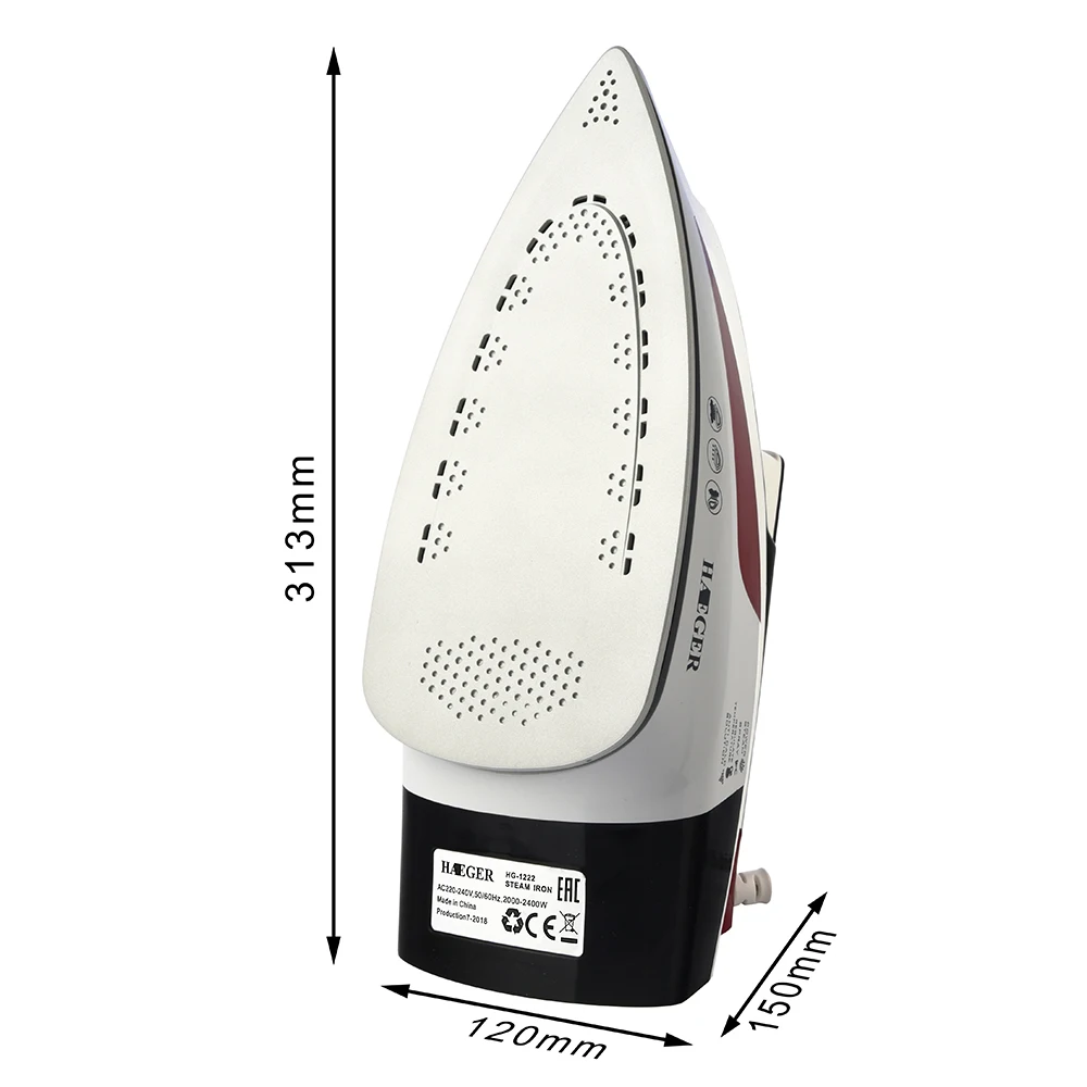 Красный 2000 Вт портативный Электрический паровой утюг для одежды высокое качество три шестерни керамическая подошва паровой Утюг
