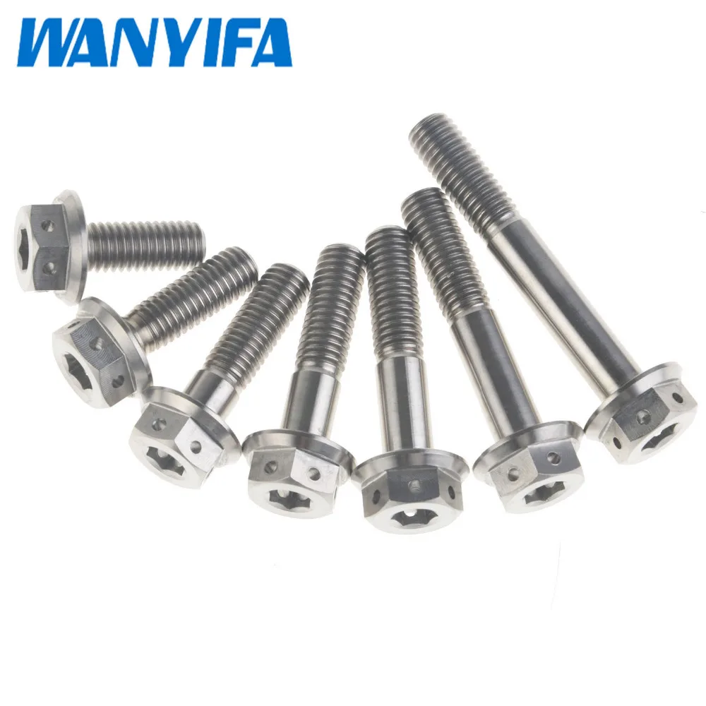 

M8 x 40 45 55mm Hexagon Hex Socket Screw Titanium Ti Alloy Made For Motorcycle Brake Bike Bicycle Brake Accessories