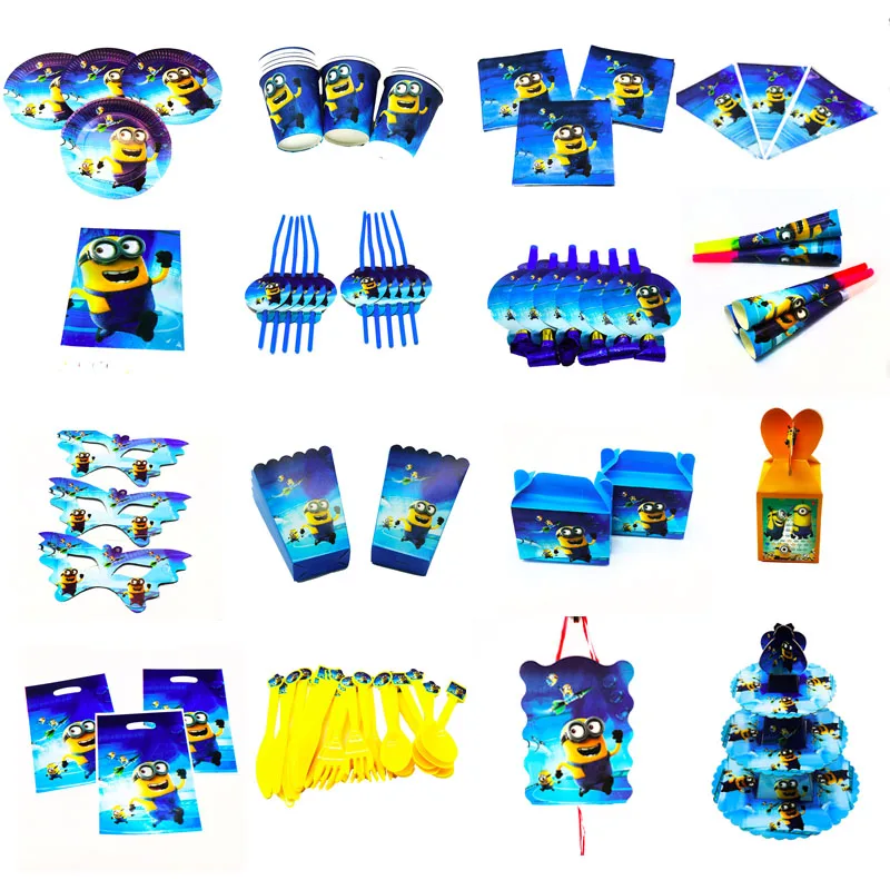 Minions Theme Disposable Plates Cups Napkins Minions Horse Theme