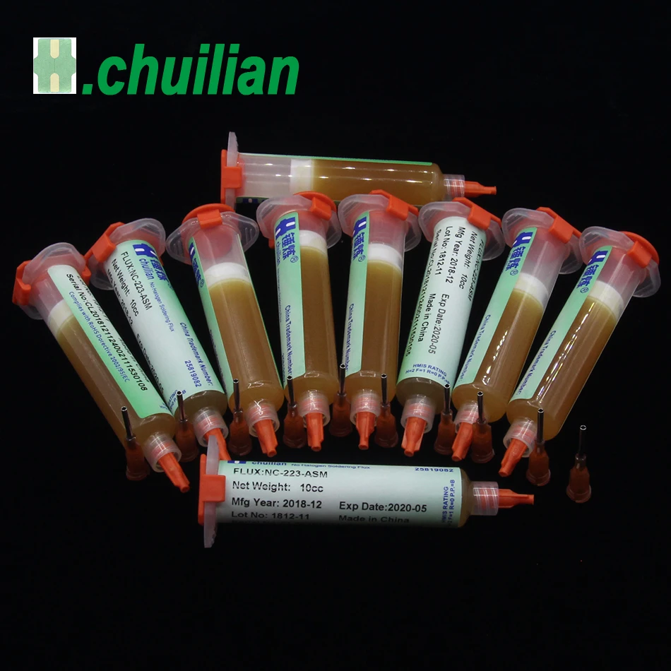 Chuilian NC 223 ASM 10cc флюс паста бессвинцовый припой иглы|Сварочные флюсы| |