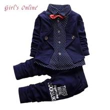

Boys Clothes Spring Autumn Kids Gentleman Suits Long Sleeve Coat Pant Baby Children Clothing Set 1 2 3 4 Year Toddler Outfits