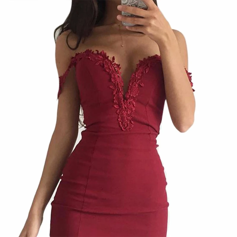 

Designer, Women's Summer Dress, Lace Collar Slim Bodycon Party Clubwear Women Sexy Mini Dress Women Dress -99