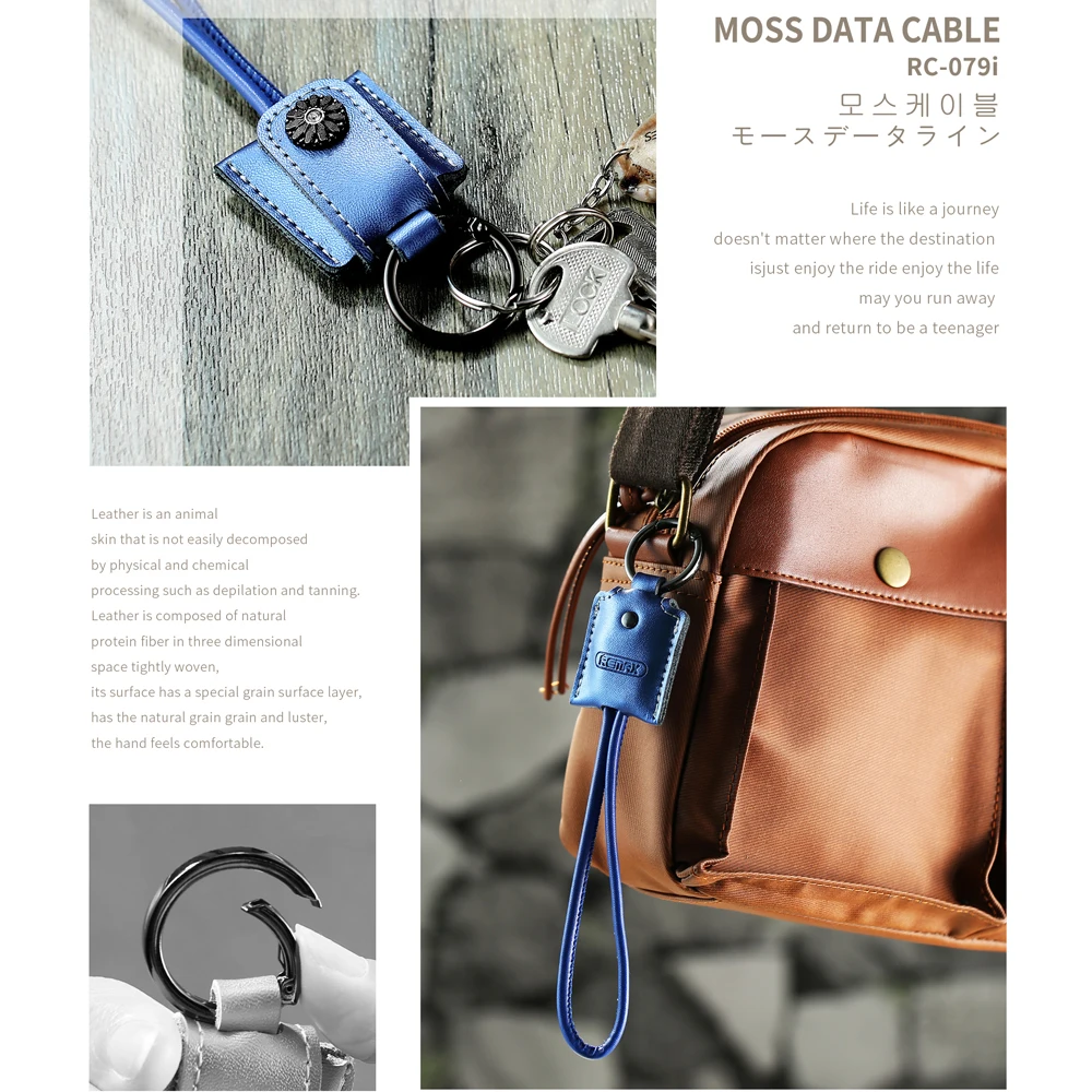 

Remax RC-079i MOSS 2.1A Fast Charging Cable Data Cable For iPhone 6 7 8 X XS