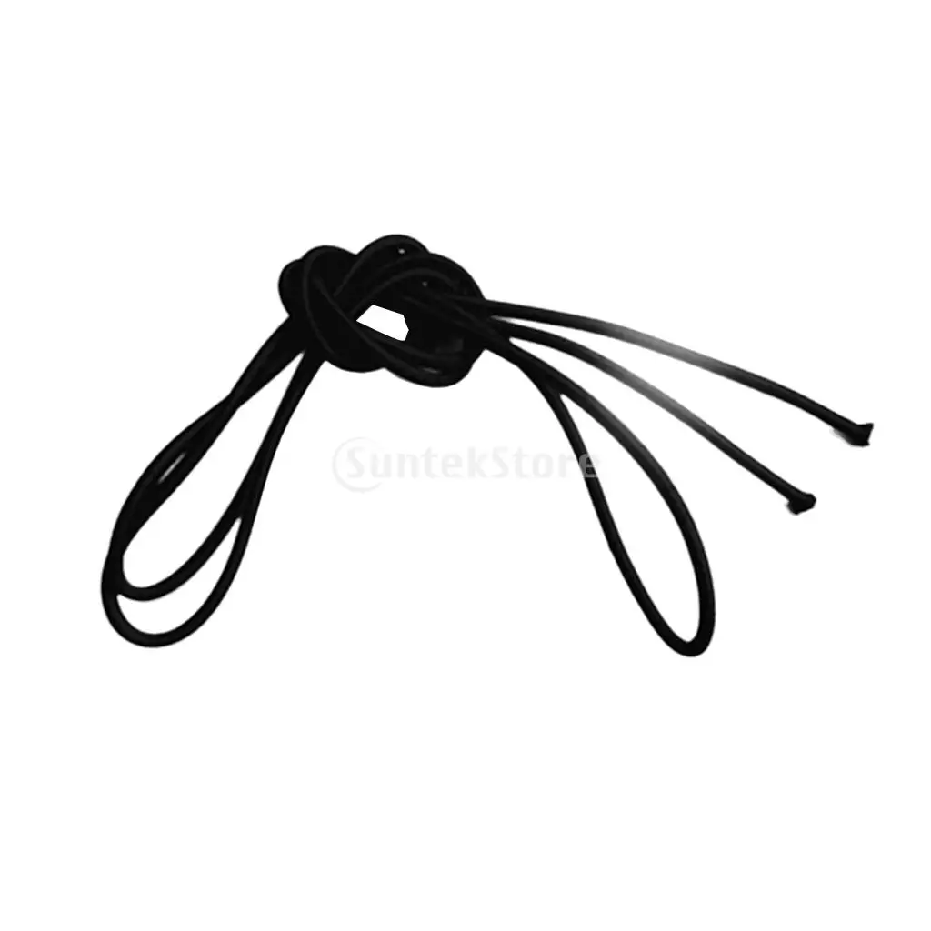 5mm 10m Black Round Stretch Bungee Rope Shock Cord Tie Down & 20pc Elastic Cord Hooks Ends for Roof Racks Boats Trailers