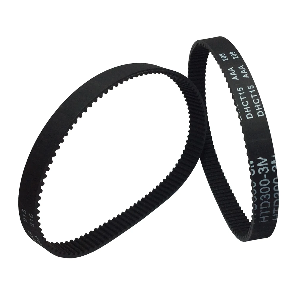 2Pcs High Quality HTD 3M Timing Belt Round Rubber Length 300mm Belt
