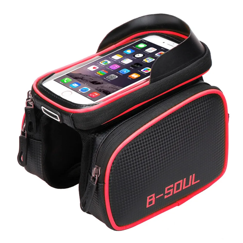 B-SOUL الدراجات الدراجة الجبهة حقيبة بإطار أنبوب السلة الحقيبة مزدوجة ل 5.5-6.2 بوصة الهاتف المحمول دراجة ركوب حقيبة 2017 جديد B-SOUL الدراجات الدراجة الجبهة حقيبة بإطار أنبوب السلة الحقيبة مزدوجة ل 5.5-6.2 بوصة الهاتف المحمول دراجة ركوب حقيبة 2017 جديد