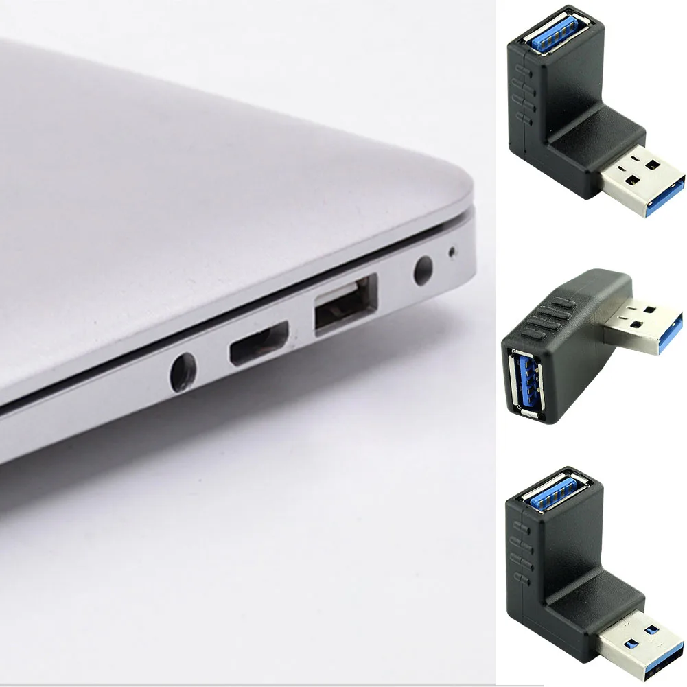 

Extender Plug Right Angle Coupler USB Converter Connector High Speed Transmission 3.0 Male To Female Portable 90 Degrees