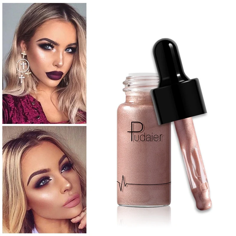 

New Pudaier Sexy Liquid Highlighter Make Up Illuminating Concealer Shimmer Lips Face Glow Bronzer Highliter Base Primer Shine