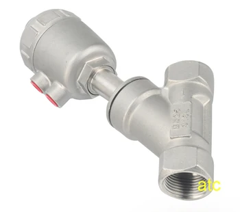 

DN50 2'' Pneumatic Stainless Steel Angle Seat Valve With Stainless Steel Actuator ss head 2 inch